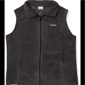 Columbia Fleece Vest Grey Petite M